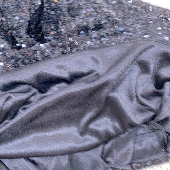 Alfred Angelo size 6 black strapless sequin dress - Picture 6 of 7